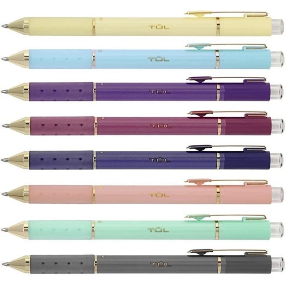 TUL Limited Edition Metallic Brights Retractable Gel Pens Medium Point 0.8 mm Me